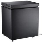 Auseo 2.5 cu. ft. Chest Freezer with 2 baskets Free Standing Top open Door Deep Compact Freezer Suitable for Home/RV/Kitchen/Office-Black