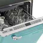 Unique Appliances Classic Retro 24" Built-in Dishwasher with Stainless Steel Tub and LED Lighting