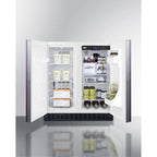 30 Inches wide undercounter frost-free side-by-side refrigerator-freezer with panel-ready doors