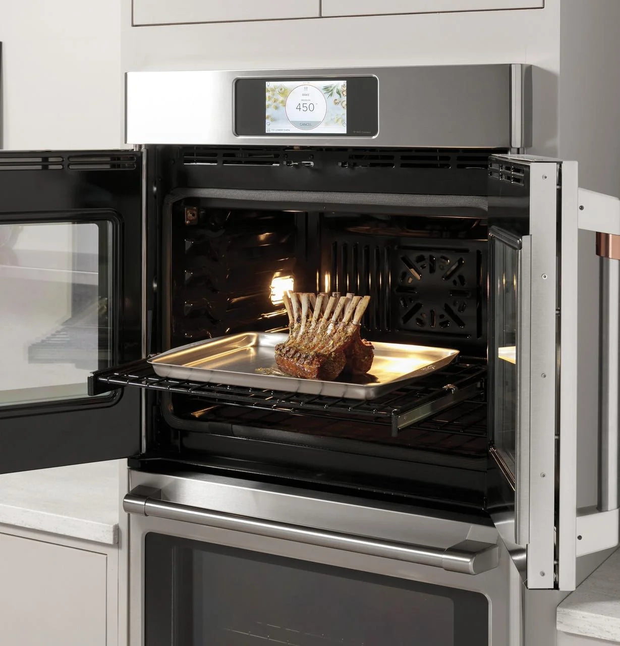 Café CTS90FP3ND1 30 inch Matte Black Single Convection Smart Electric Wall Oven