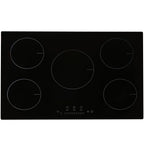 KFFKFF Induction Cooktop, 5 Heating Elements, 30'' Electric Stove, Integrated Magnetic Cooktop 9200W, 9 Heat Settings, LED Touch Display with Child Safety Lock & Overheat Protection