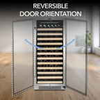 Whynter 24 inch Wine Cooler Refrigerator, 54 Bottle Wine Fridge with Stainless Steel Glass Door