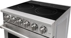30 inch Professional Electric Range with 5 Heating Elements Cooktop, 4.55 Cu. Ft. Convection Oven Capacity, Smooth Glass Top, in Stainless Steel, KOS-30RE06H (Stainless Steel)