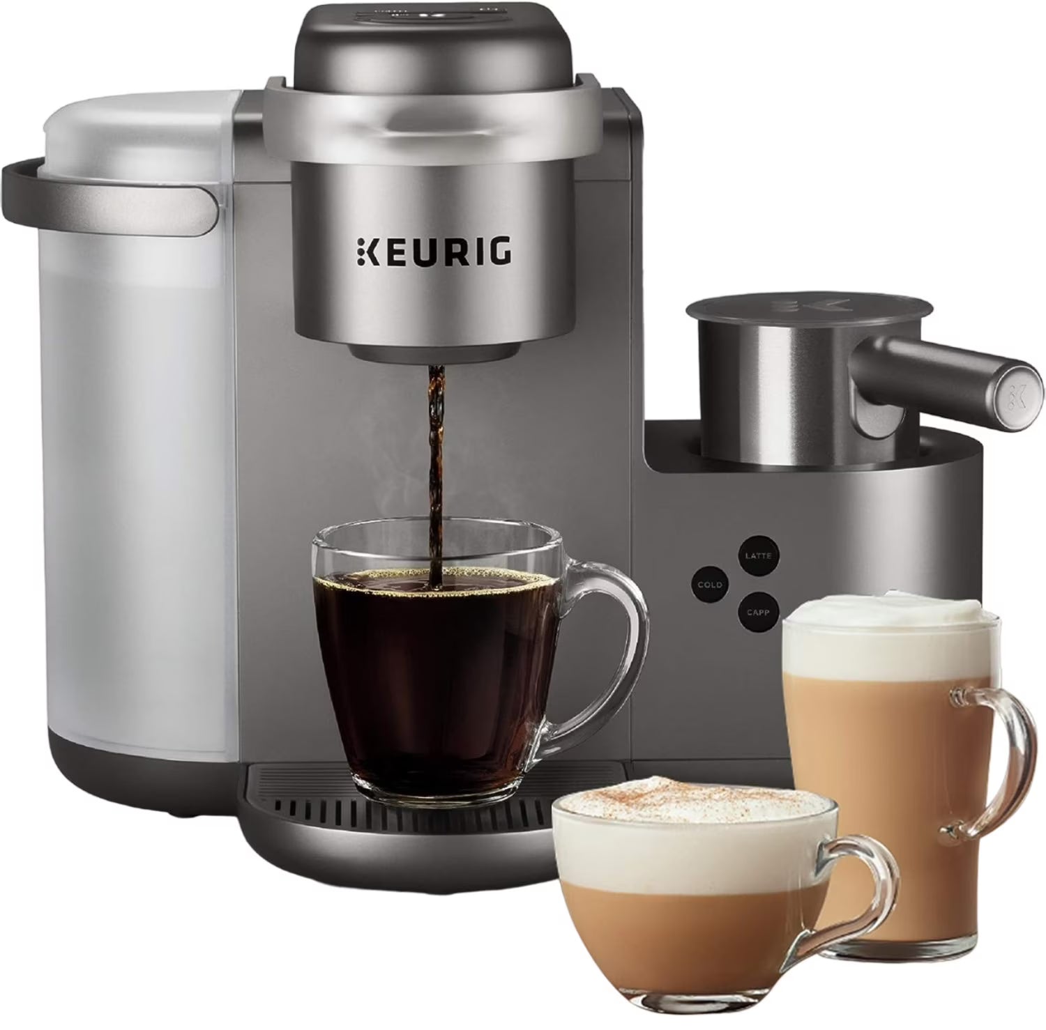 Keurig K-Cafe Special Edition Single-Serve Programmable Energy Efficient Button Controls K-Cup Pod Coffee, Latte, and Cappuccino Maker (Nickel)