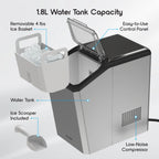 Ionchill QuickCube 3L Capacity Nugget Ice Maker, Stainless Steel