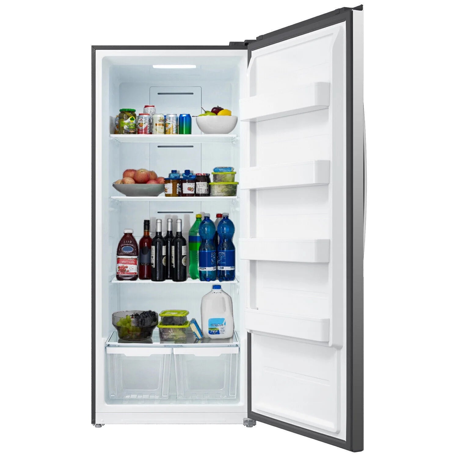 Smad 17.5 Cu ft Upright Freezer Large Capacity Fridge Refrigerator Frost Free Home Stainless Steel