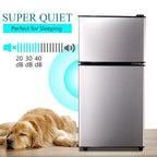 GGTB 3.0 Cu.ft Two Door Small Refrigerator with Freezer, Compact Retro Mini Refrigerator for Dorm, Office, Bar, RV, Bedroom, Red