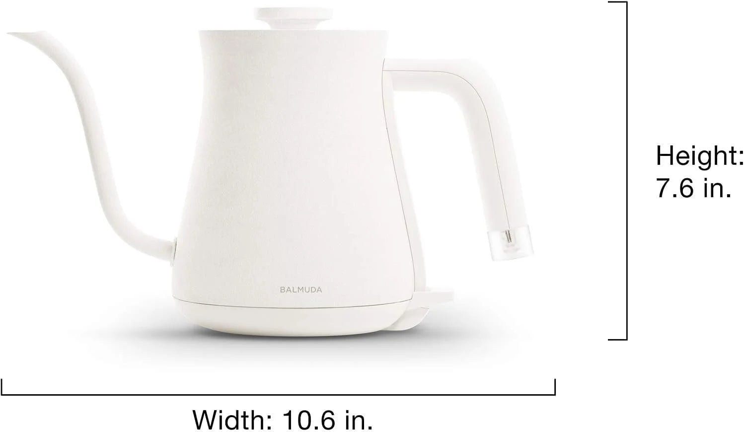 BALMUDA The Kettle | Electric Gooseneck Kettle | Lightweight | Stainless Steel | 0.6L (20fl oz) Capacity | Neon Light Indicator | Perfect for Tea and Coffee | US Version | Black