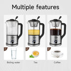 Drip Electric Coffee Maker, Electric Kettle, Watering Extracts, 600 , 1.2L, BPA-free, Tea Free Kettle Coffee Press, Glass and Stainless Steel, Coffee Maker, Tea Kettle