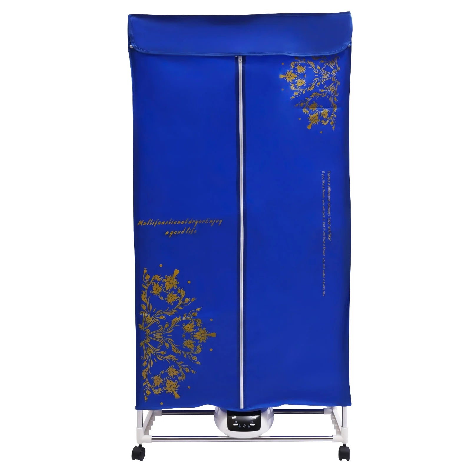 Clothes Dryer Portable Travel Dryer Machine Portable Dryer for Apartments New Generation Electric Clothes Drying Blue 2 Layers for Families Apartments Campers Student Dormitories