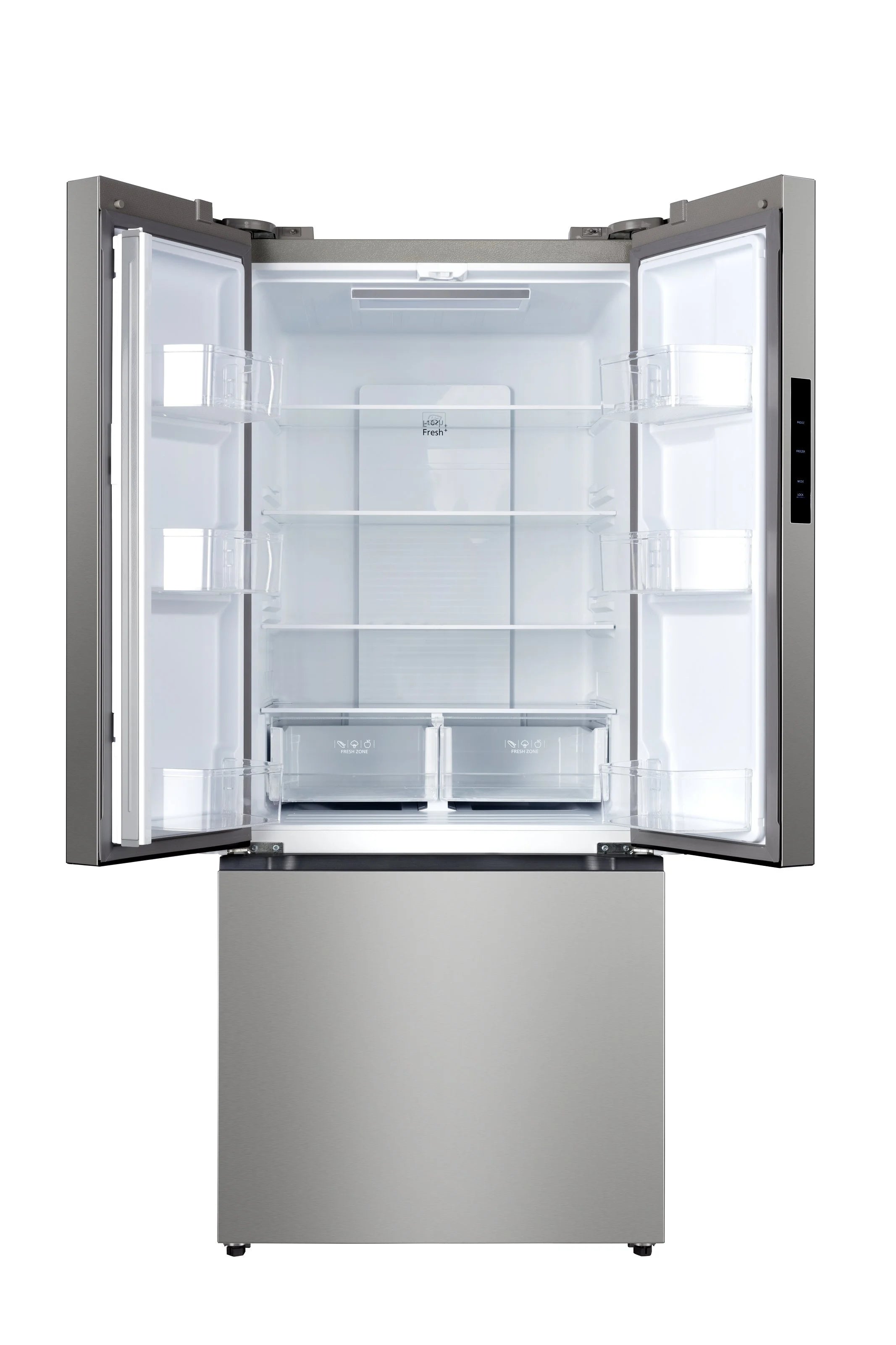 Hamilton Beach, 17.7 Cu. Ft. French Door Refrigerator, Freestanding Installation, Platinum Silver, HZ0771
