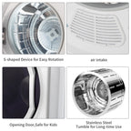GYJ28-88-E Compact portable Household clothes Dryer 1.5CUFT Drum Dryer with LED display -White 120V 2.5KG