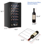 Ktaxon 18 Bottle Compressor Wine Cooler Freestanding Wine Fridge, Fast Cooling, Low Noise