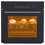 2025 New 24" Single Wall Ovens with 70L Capacity and 3000W 240V,Electric Wall Oven with 8 Cooking Functions & 108 Automatic Recipes,Touch Control,Safety Lock,Timer,2.5 CF Convection Built-in Oven