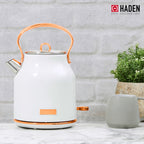 Haden Coffee Maker & Heritage 1.7 Liter Electric Kettle, Black & Chrome
