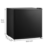 Mainstays 1.7 Cu. ft. Single Door Compact Refrigerator, Black, New