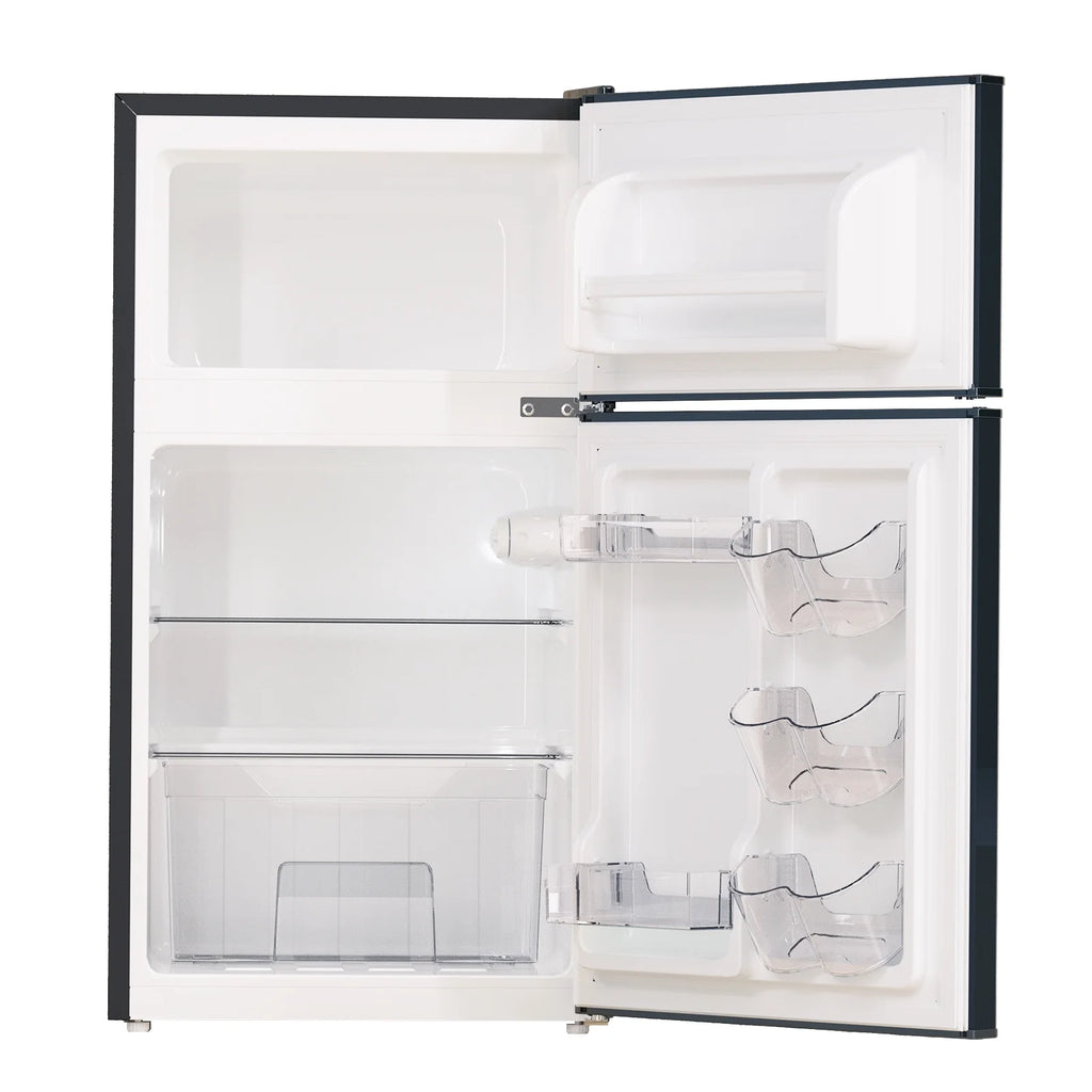 Frestec 3.2 Cu.Ft Compact Refrigerator, 2 Door, Black, Energy-Saving, Quiet, Mini Fridge