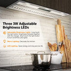 30 inch Built-in/Insert Range Hood, 900 CFM Ducted/Ductless Insert Range Hood with Charcoal Filter