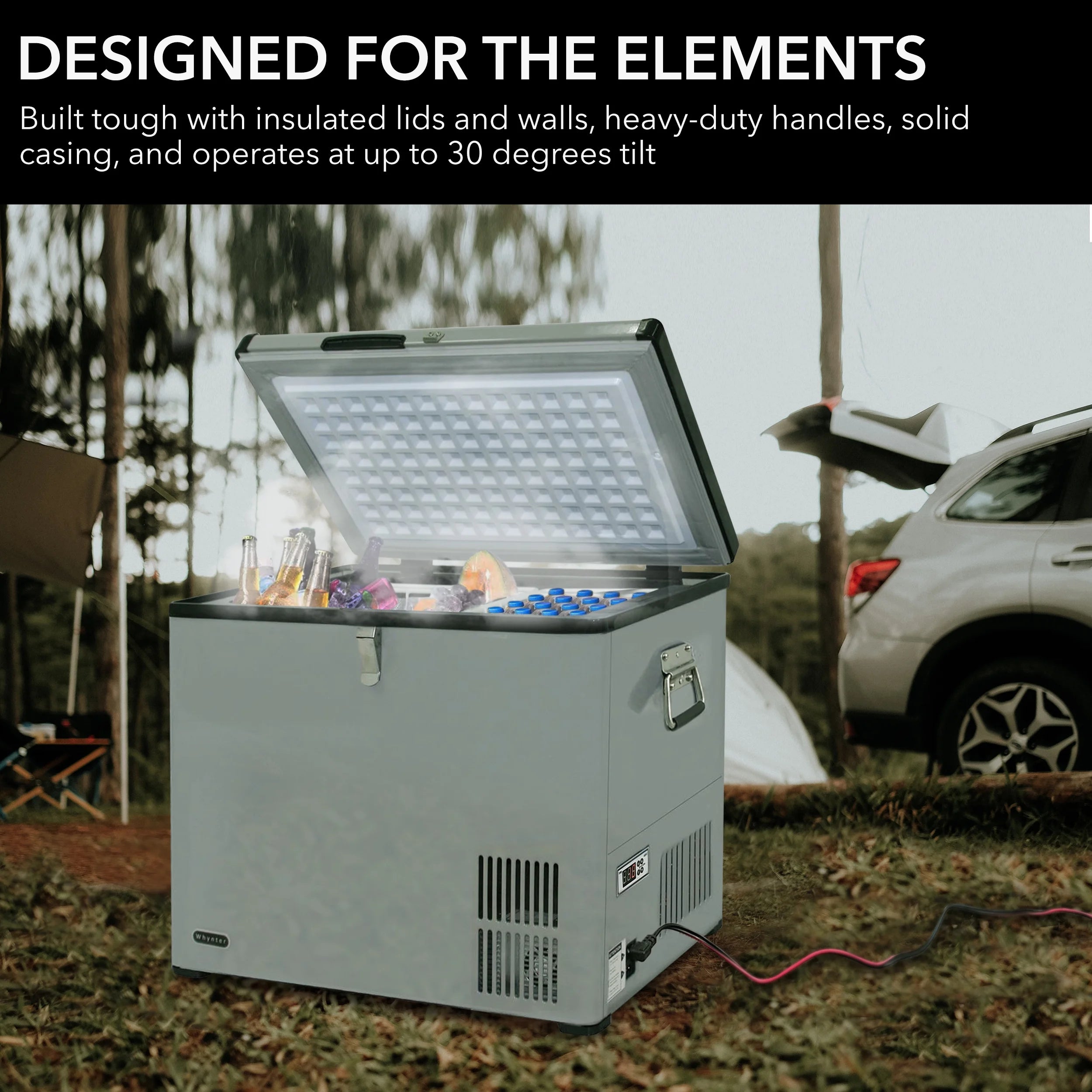 Whynter 65 Quart Portable Fridge/Freezer, Stainless Steel
