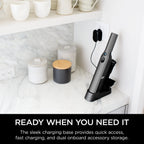 Shark Cordless Handheld Vacuum , Wandvac, for Pet Hair, Carpet & Car, Powerful suction, high speed brushless motor, ultralight weight, with easy emptying and charging dock, WV200, Graphite