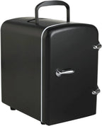 Mini Fridge,Skincare Fridge,Portable 4-Liter Capacity Makeup Fridge,Ideal for Bedroom, Dorm, Car and Office Use,Thermoelectric Cooler and Warmer,Car Fridge (Black)