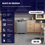 Equator 24" Built in 14 place Dishwasher in Stainless Energy Star Certfied, Quiet Operation and Advanced Santization