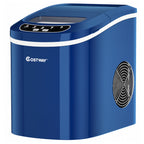 Costway Silver Portable Compact Electric Ice Maker Machine Mini Cube 26lb/Day