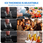 Dextrus 100LBS Capacity Freestanding Commercial Ice Maker, Stainless Steel