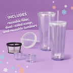 Mr. Coffee? Single-Serve Frappe?, Iced, and Hot Coffee Maker and Blender, Black with 2 To-Go Tumblers, Reusable Coffee Filter