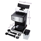 Mr. Coffee New Cafe Barista Black & Silver Premium Espresso/Latte/Cappuccino Maker