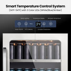 Whynter 24'' Beverage Refrigerator Cooler, 140 Cans Beverage Fridge, Built in or Freestanding Beverage Center with Stainless Steel Door