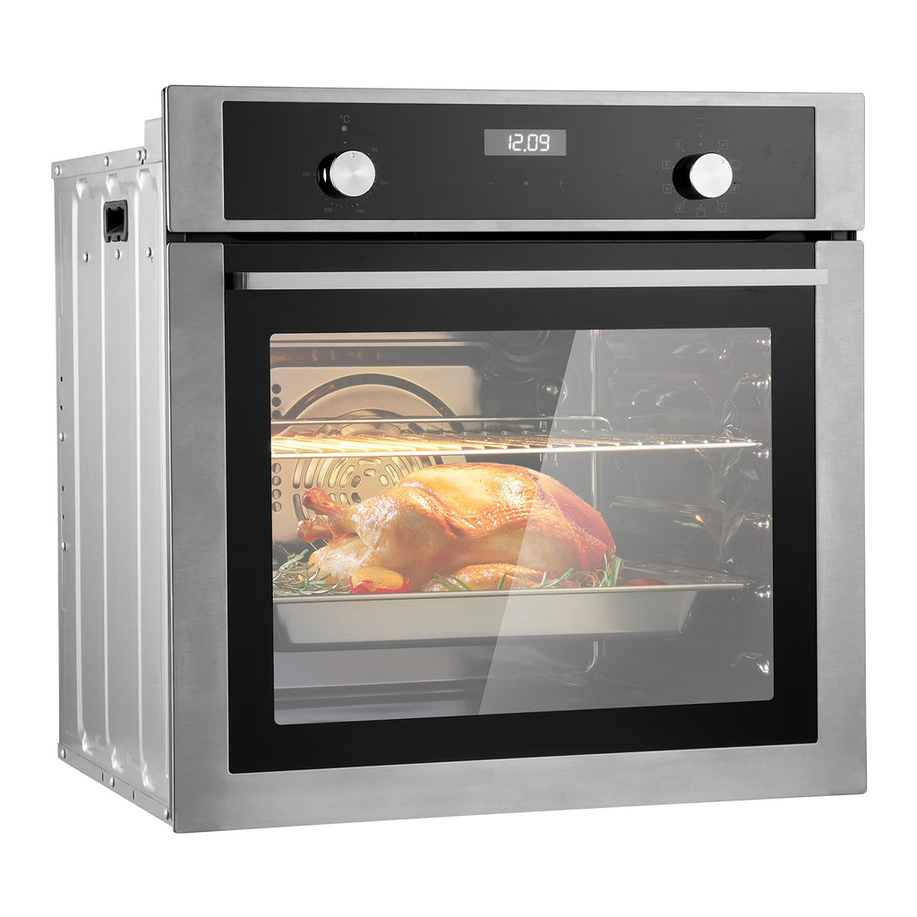KFFKFF Single Wall Oven, 24" Electric Oven for Built-in Installation, Offers 9 Cooking Modes, 2.68 Cu.Ft Capacity, Includes Timer, 2800W Power