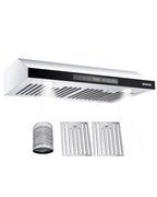 KFFKFF 30 Inch Under Cabinet Range Hood, Kitchen Exhaust System, 900CFM Dual Engine Stainless Steel Cooker Hood, Equipped with Gesture and Touch Interface, LED Illumination