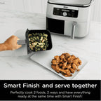 Ninja Foodi 6-in-1, 8 Quart 2-Basket Air Fryer with DualZone Technology -White