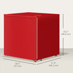 Resenkos 1.1 Cu.Ft Countertop Mini Freezer, Compact Upright Freezer with Removable Shelves, Red