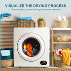 Simzlife 1.6 Cu. ft. Portable Clothes Dryer, Electric Compact Dryer Machine, 19.5 in W, 23.6 in H