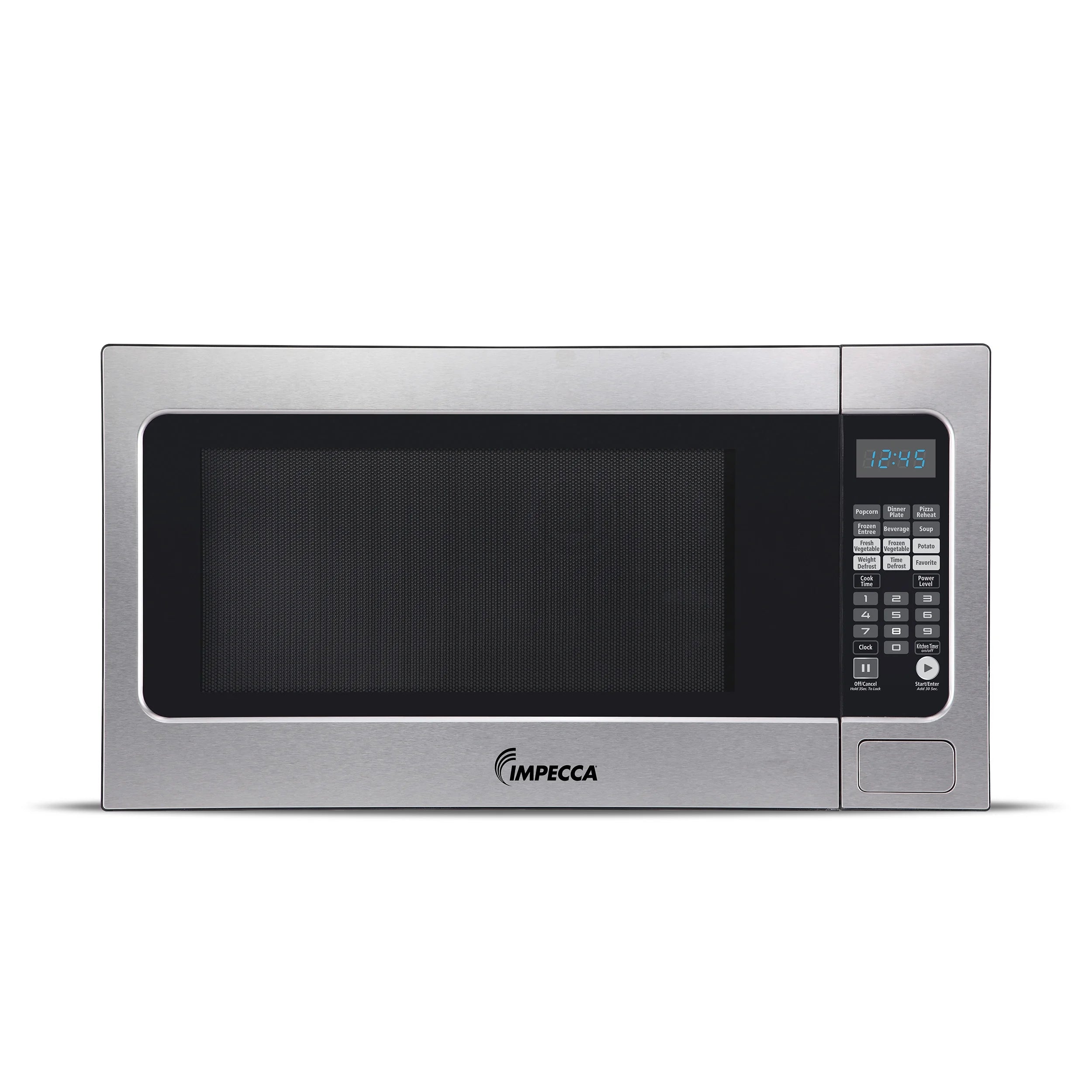 Impecca 2.2 Cubic Foot Microwave, Stainless Steel, 1200 Watts