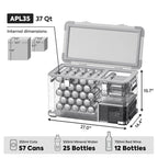 APL35 Aluminum Dual Zone 37QT Portable Refrigerator Silver