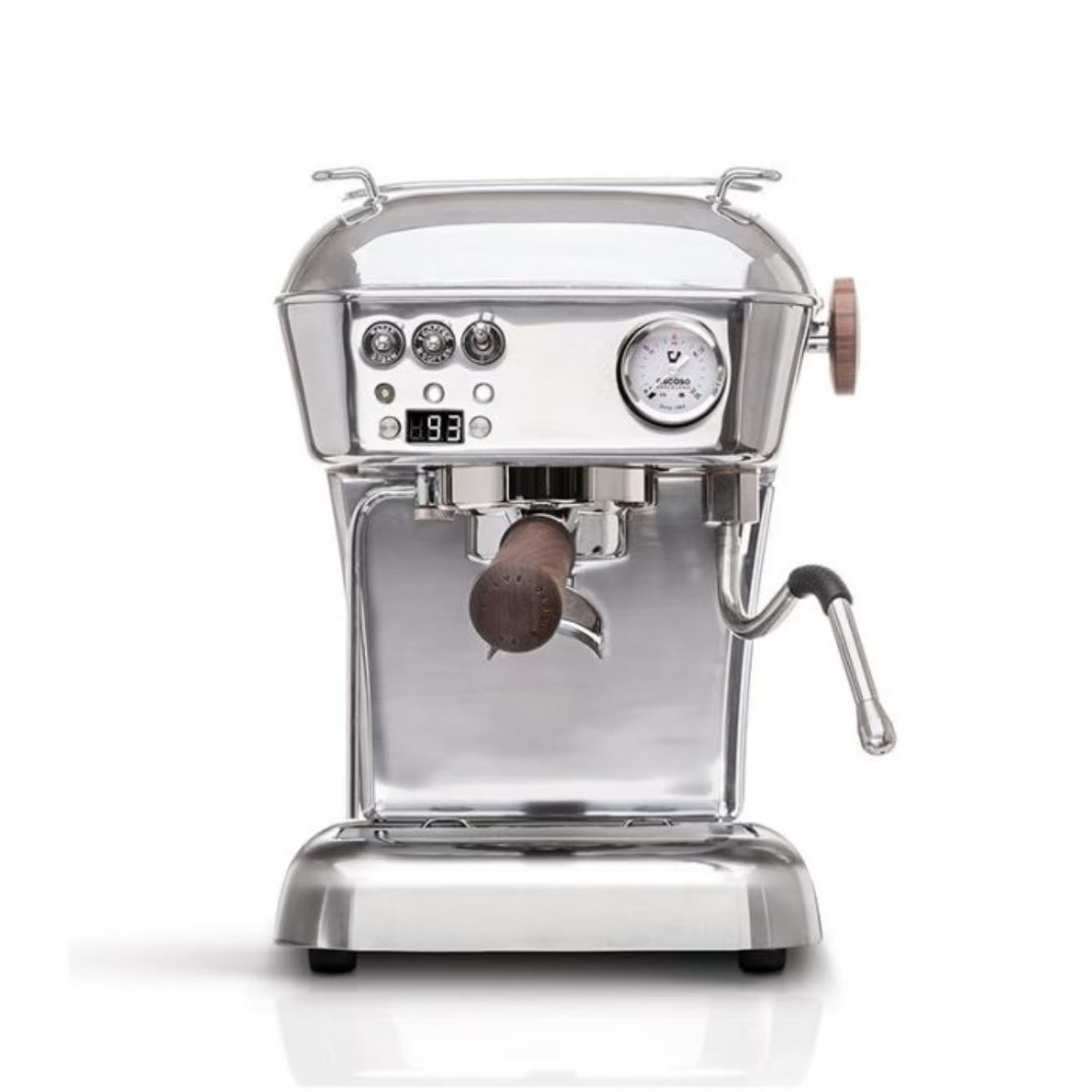 Ascaso Dream PID Programmable Home Espresso Machine w/ Volumetric Controls | 120V | Walnut | Anthracite Gray