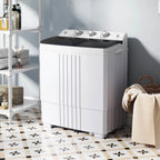Costway Twin Tub 20Lbs Top Load Washing Machine with Gravity Drain