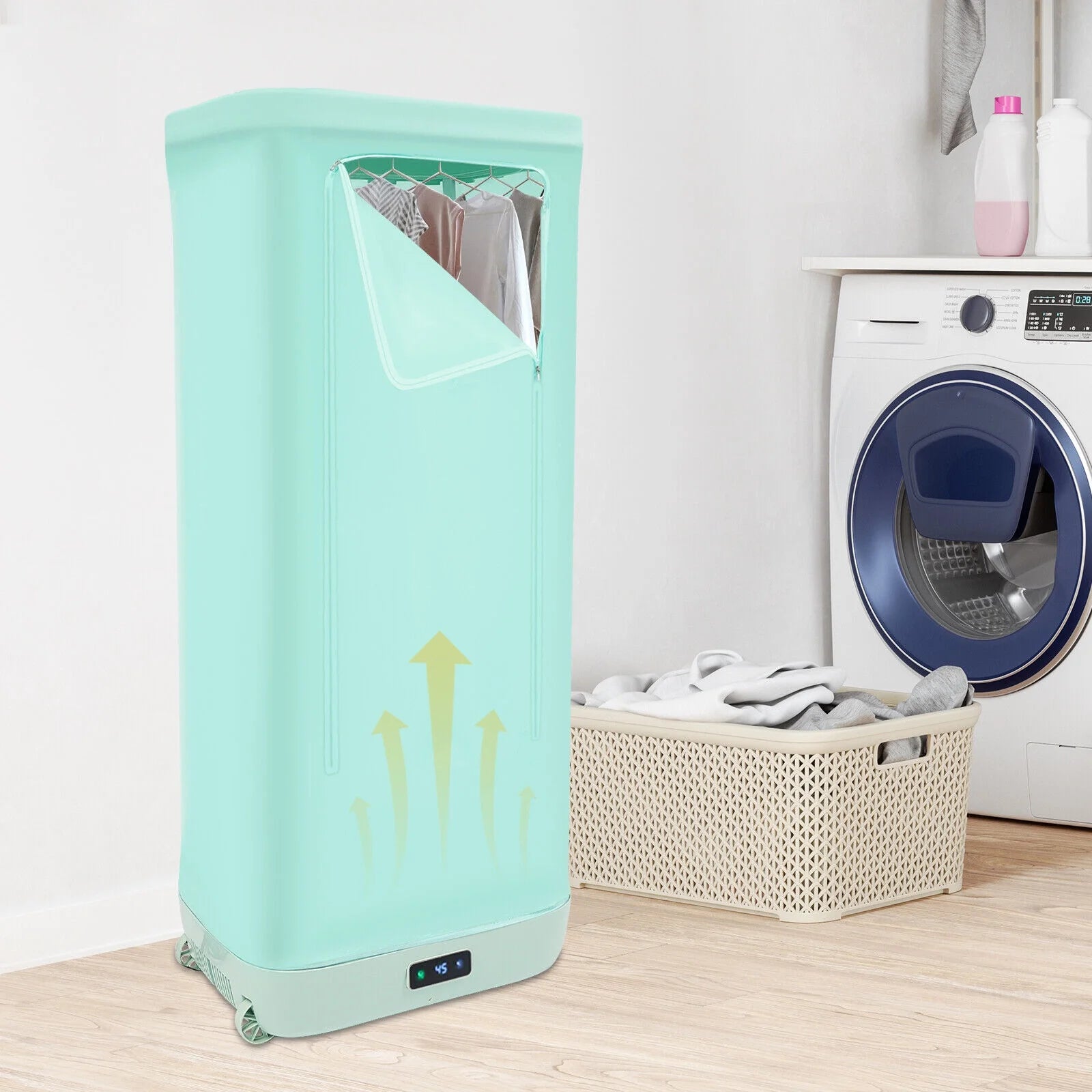 Portable Clothes Dryer, Folding Clothes Dryer, Household Clothes Dryer for Homes, Business Trips, Traveling, Flat