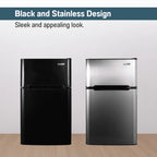 Conserv 19" BLACK Compact 2 Door Mini Refrigerator 3cf Reversible Door 110V