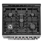 30 in. 5.0 cu. ft Single Oven Gas Range with 5 Burner Cooktop in Stainless Steel
