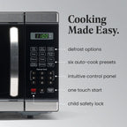 Farberware Countertop Microwave Oven with LED Lighting & Child Lock, 0.7 Cu Ft Black