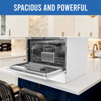 Farberware Professional 6-Piece Countertop Dishwasher, White