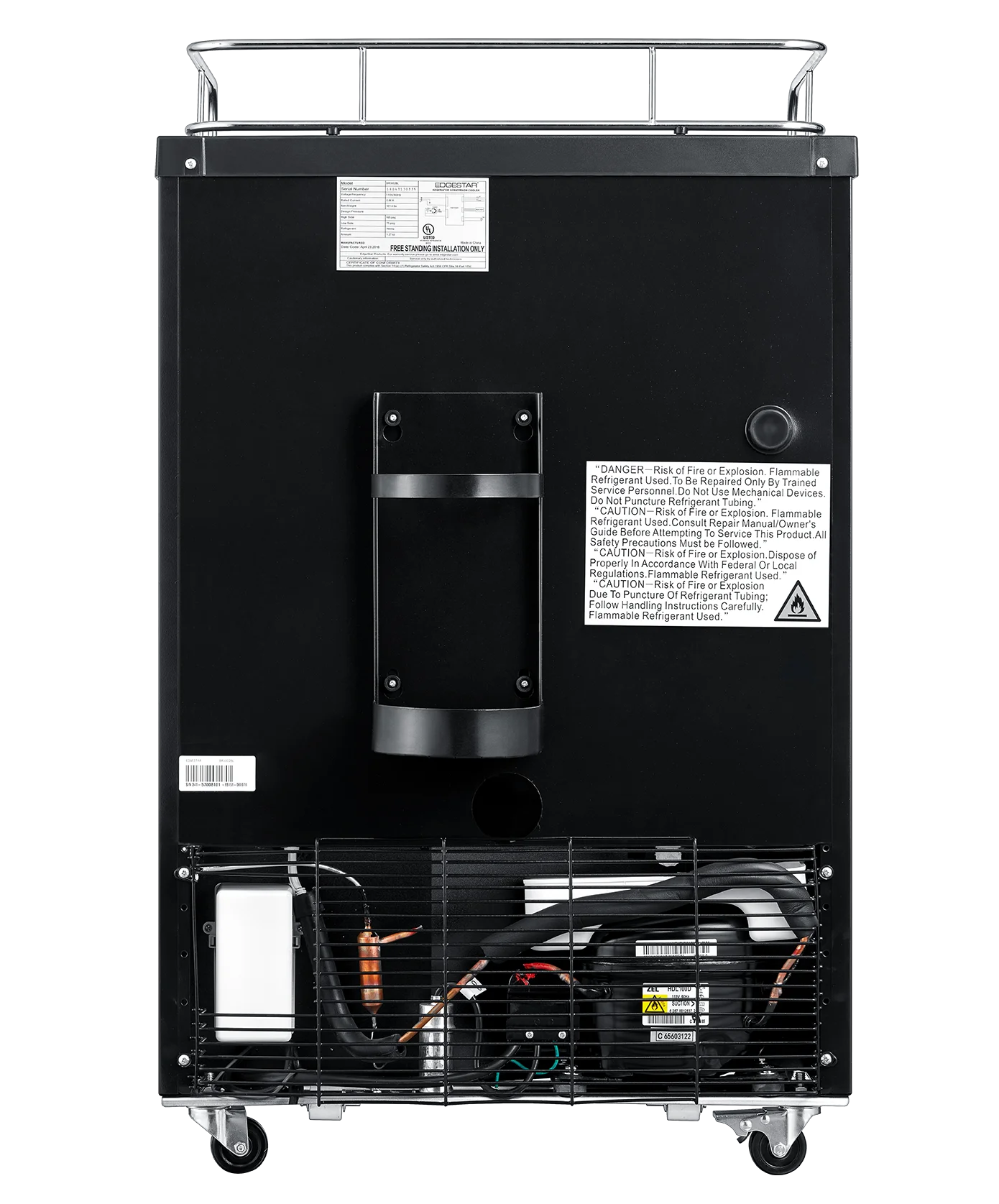 Edgestar Br3002 24" Wide Kegerator Conversion Refrigerator For Full Size Kegs - Black