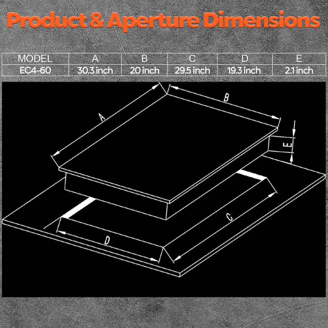 Ramblewood 4 Burner 30" Electric Cooktop, Ec4-60
