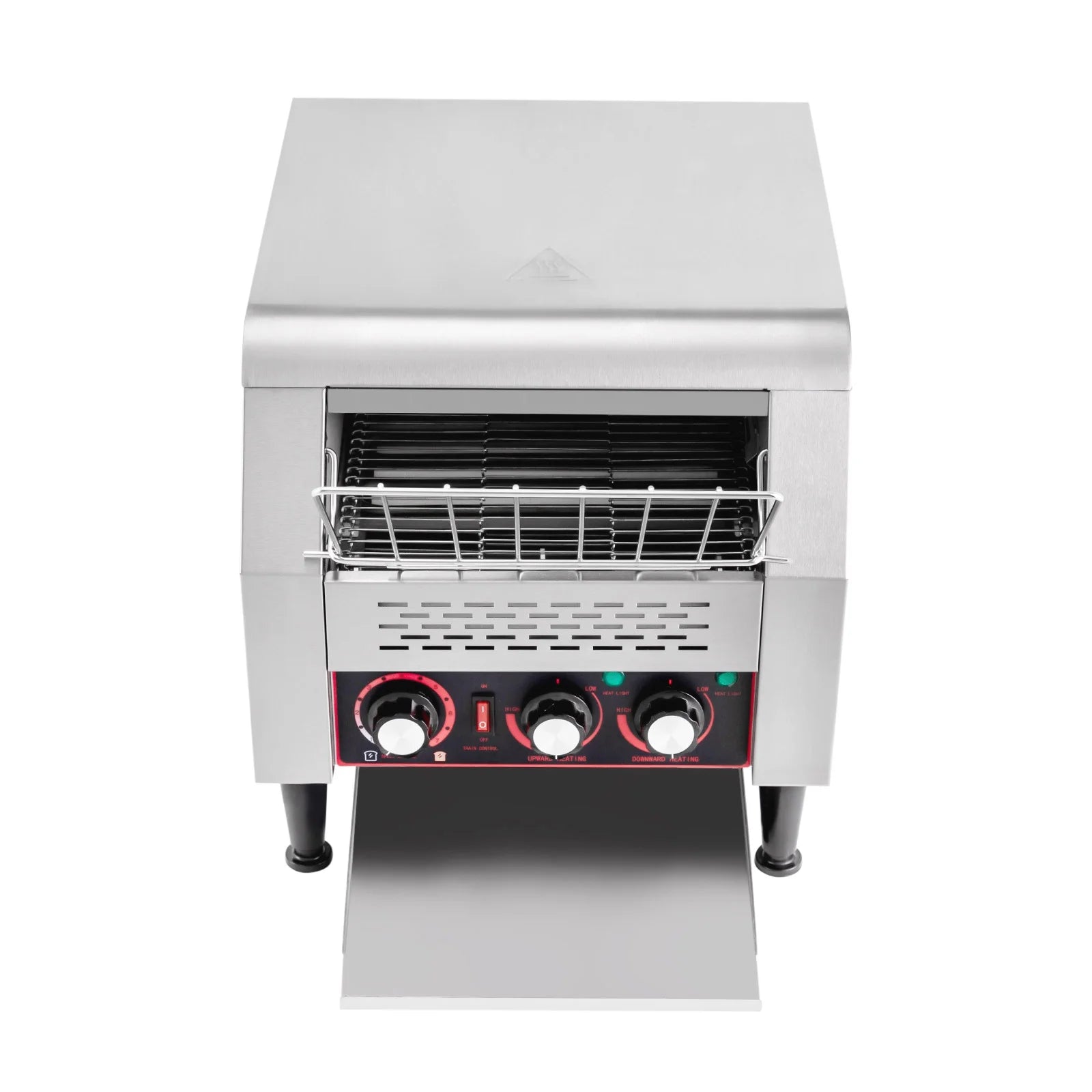 Miumaeov 300 Slices/Hour Commercial Conveyor Toaster, 2200W Stainless Steel Heavy-Duty Industrial Toasters with Double Heating Tubes, Countertop Electric Restaurant Equipment