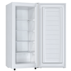Auseo 7 Cu. ft. Upright Freezer with 4 fixed grid shelves, Space Saving, Adjustable Temperature Controls, Garage Ready deep Freezer, Manual Defrost, White