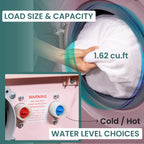 Equator All-in-One Washer Dryer VENTLESS/VENTED PET cycle 1.62cf/15lbs 110V in Pink